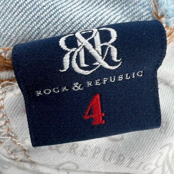 Rock & Republic Kendall Straight Leg Distressed Jeans Size 4 Women’s - Picture 4 of 6